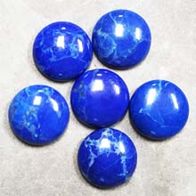 18MM ROUND CABOCHON HOWLITE LAPIS(6PCS/BAG)